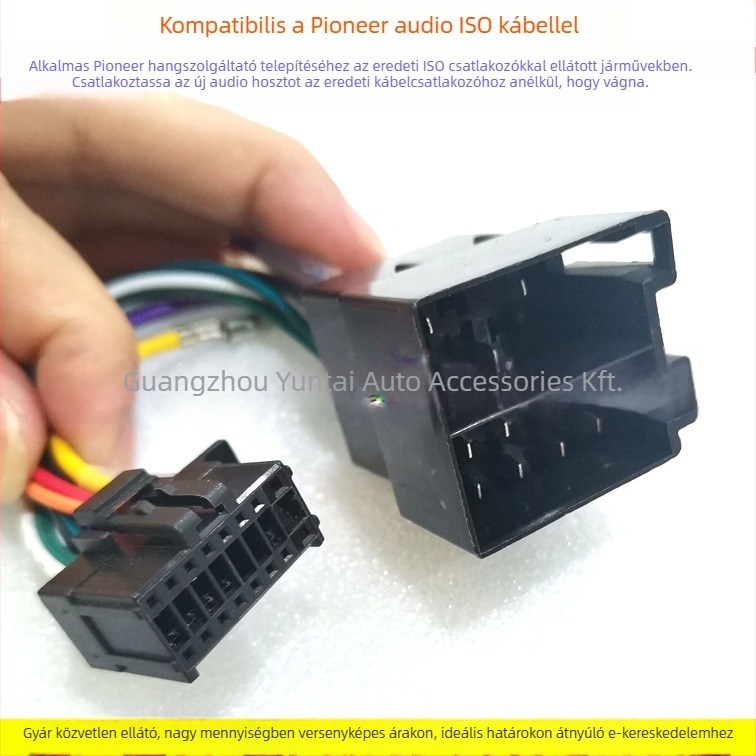 PIO-01 Pioneer ISO kábel CD lejátszóhoz – ónnal bevont réz, 0,06 kg, ISO csatlakozás kompatibilis
