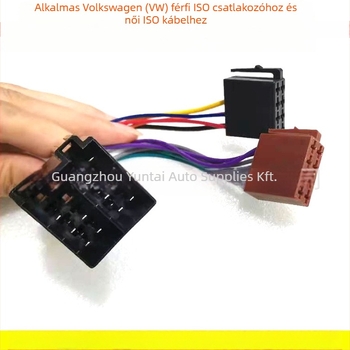 VW-004 Evoresn/Yisen ISO audio módosító kábel, ónbevonatú réz, Volkswagen-kompatibilis, ISO adapter a régi és új csatlakozásokhoz