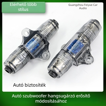Autóhifi kiegészítő: 60A inline biztosítótartó autóházhoz, réz vezető, tömeg 0,2 kg, rövidzárlat elleni védelem