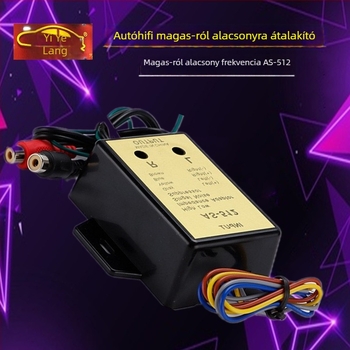 AS-512 Autó Audio Magasról Alacsony Frekvenciába Átalakító Zajcsökkentéssel, 12V, 5A, Univerzális – Leaning Wolf