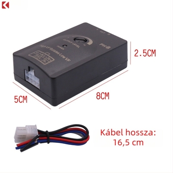 PH-2 autóhangkimeneti átalakító késleltetési funkcióval, magas hangból mélyhangba történő átalakítás (12-24V, 50W, 60Ω, Univerzális)
