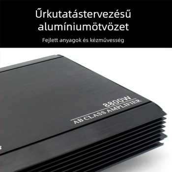 4-csatornás autóhifi erősítő, 8800W, 12V, alumínium ötvözet ház