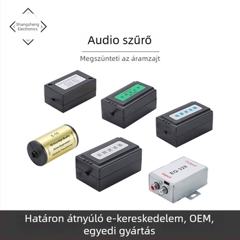 FQ-328 autó audio szűrő zajcsökkentésre, két bemenet-kimenetű audio szűrő