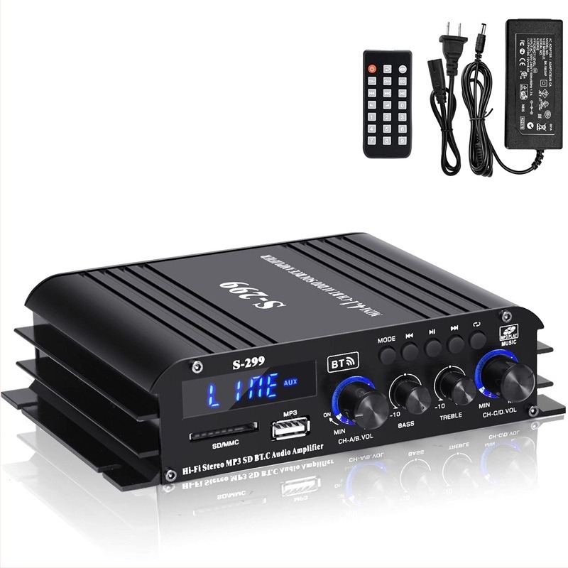 4.1-csatornás aktív subwoofer Bluetooth-kiegészítéssel, USB/SD-kártya, 12V 800W