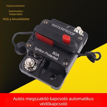 Gépjárművekhez, jachtokhoz és RV-hez való áramkör megszakító automatikus visszaállítással, áramkörvédő és biztosítótartó
