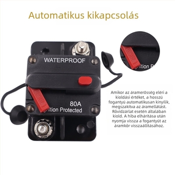 Gépjárművekhez, jachtokhoz és RV-hez való áramkör megszakító automatikus visszaállítással, áramkörvédő és biztosítótartó