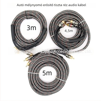 Autó audio kábel 1-2, tiszta réz audio vezeték az erősítő jelátviteléhez