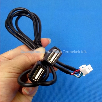 6-pontos Android navigációs kábelkészlet, dupla USB-vel, autóhifi és videóegységhez