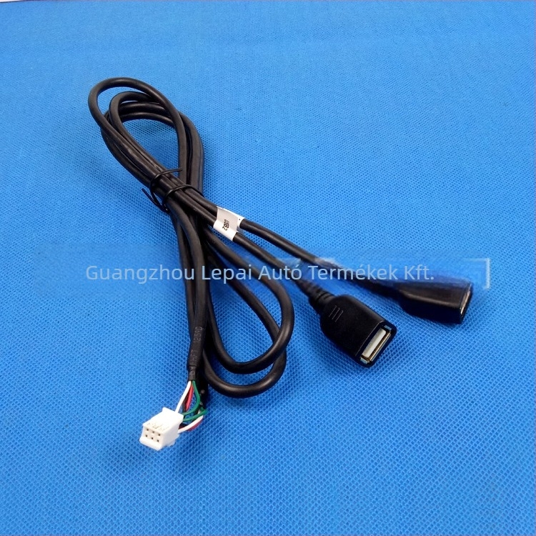 6-pontos Android navigációs kábelkészlet, dupla USB-vel, autóhifi és videóegységhez