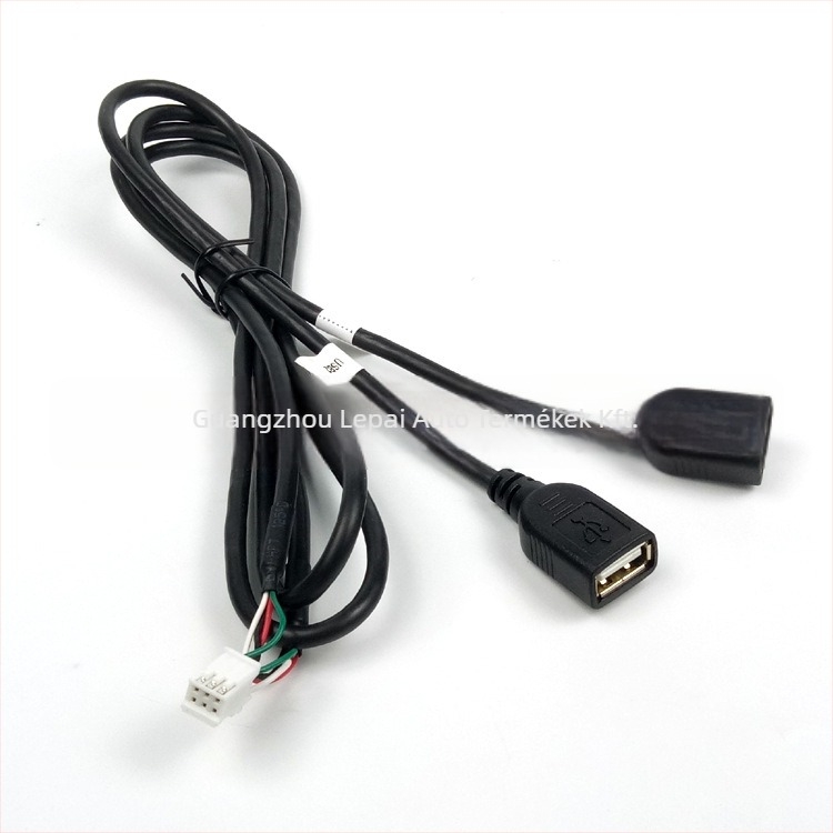 6-pontos Android navigációs kábelkészlet, dupla USB-vel, autóhifi és videóegységhez