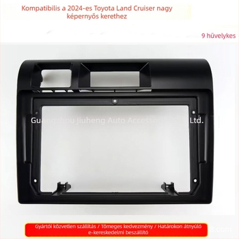 Műanyag keret a 2024-es Toyota Land Cruiser autóhangrendszeréhez és DVD navigációjához, 12V, 500 g, Peak márka