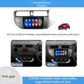 2012-es Kia K3/Rio autó navigációs felület keret - Android központi kijelző panel, navigációs panel, műanyag kivitel