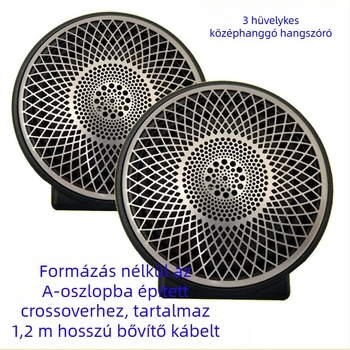 Autó középső hangszóró, 3-utas crossover, 20W, 0,9 kg