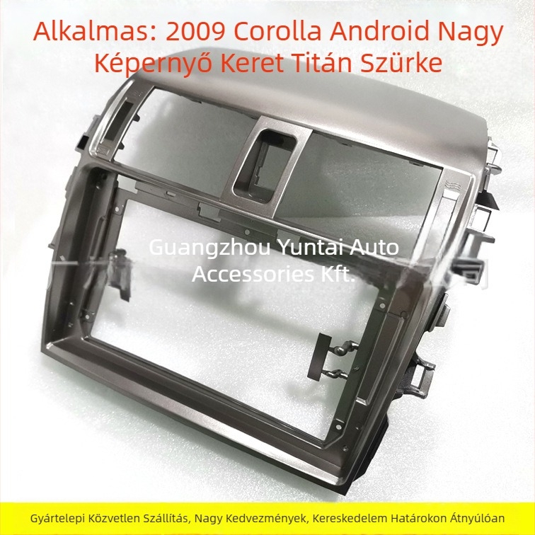 TO-64 Android navigációs keret Toyota Corolla 2009-hez, műanyag panel, 0,8 kg, kompatibil 2008 Corolla, Evoresn/Yisen