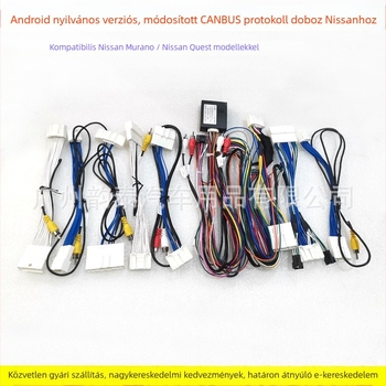 NI-87 Android CAN-BUS doboz Nissan Quest és Murano navigációhoz – tiszta réz vezeték, 0,5 kg, hangmódosítás