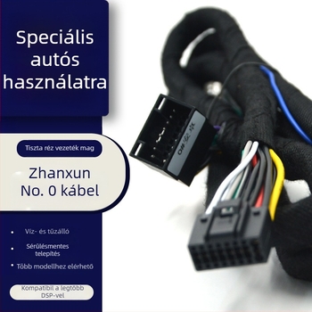 Autóhangan DSP telepítő kábel, tiszta réz hangszóró-kábel, No. 0 modell, Android-kompatibil univerzális kábel