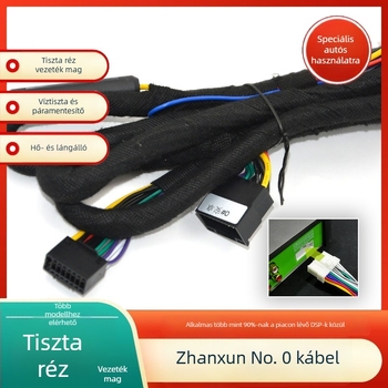Autóhangan DSP telepítő kábel, tiszta réz hangszóró-kábel, No. 0 modell, Android-kompatibil univerzális kábel