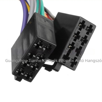 VW ISO audió adapterkábel: férfi–női csatlakozó, audio módosításhoz, CCA anyag, 12V, 200W, ISO modell
