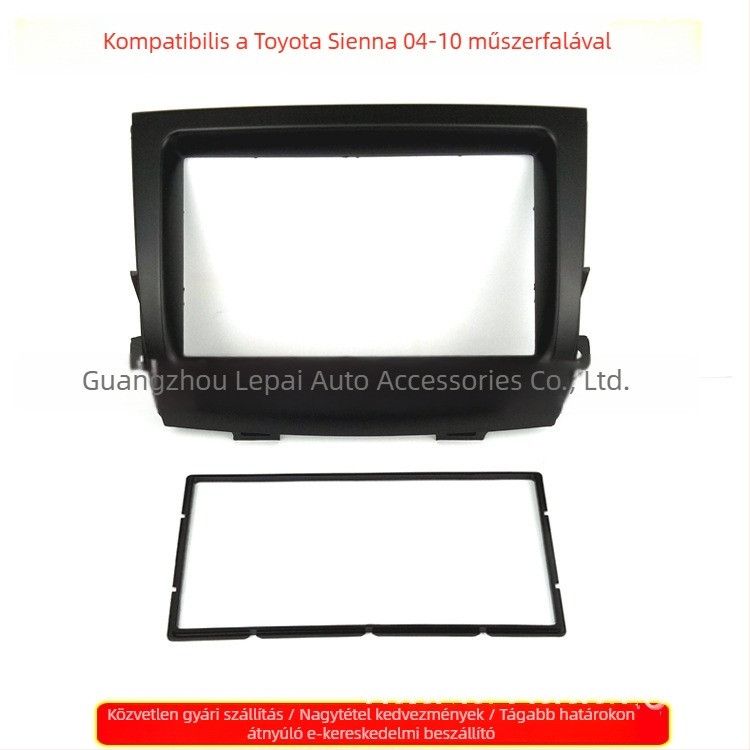 Toyota Sienna 2DIN autóhanglejátszó keret navigációhoz, ABS+PC, 12V, 500 g