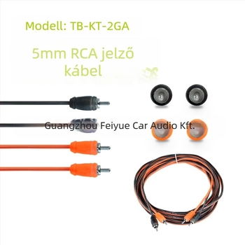 Autóhifi erősítő kábelkészlet 2GA vezetékekkel – táplálási és hangfal kábelek, RCA audio kábelek, modell Tb-kt-2ga