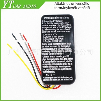 Vezeték nélküli kormánygomb-vezérlő - univerzális kompatibilitás, modell YT-31, anyag PVC+PC, Evoresn/Yisen, audio módosításhoz