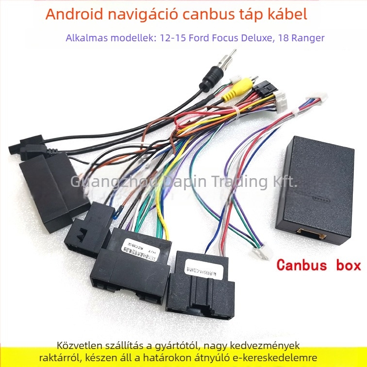 Android navigációs tápkábel a Ford Ranger FO-055-höz – Nagy képernyős frissítéshez kapcsolódó kábel és hangmódosításhoz; modell FO-055, kompatibil Ford Ranger, anyag tiszta réz, súly 0.06 kg