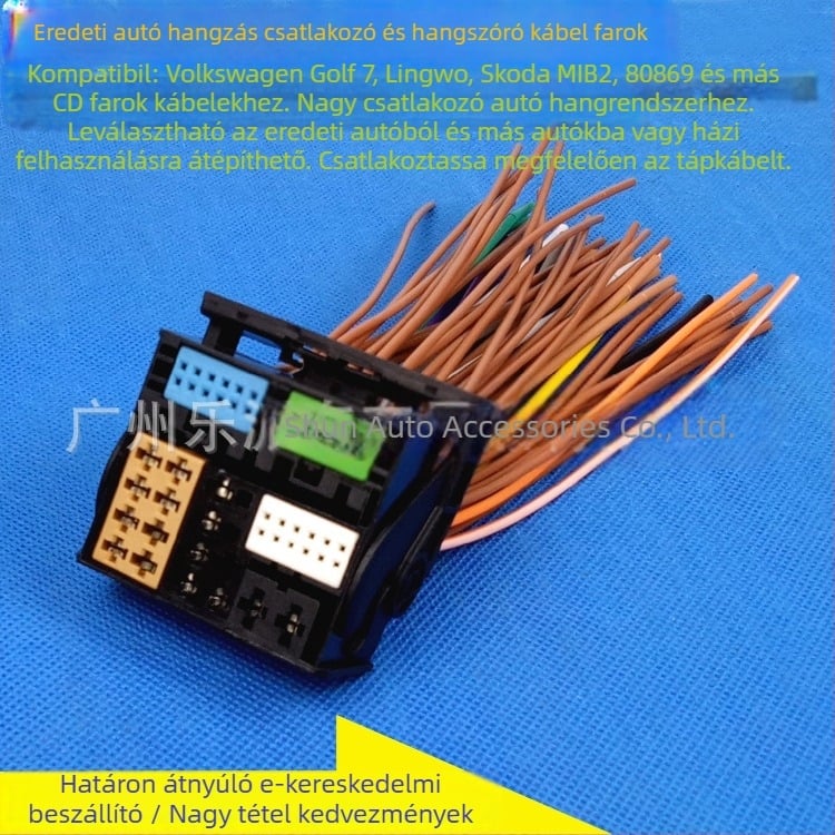 Autóinfotainment tápkábel, kompatibil VW Golf 7, Lingdu és Skoda MIB 280 – 869 CD hátsó kábel, nagy dugóval