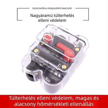 Autóhoz, lakóautóhoz és jachtokhoz készült automata áramkör-szakasztó kapcsoló biztosítótartóval – túlterhelés és rövidzárlat elleni védelem