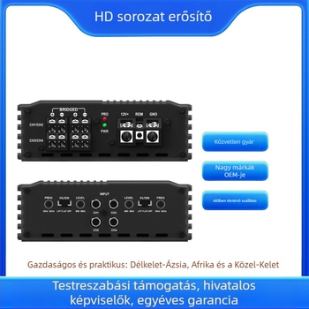 HD-150.4D autóhifi erősítő - 4x150W, 12V, Class D, Négycsatornás, Alumínium ötvözet