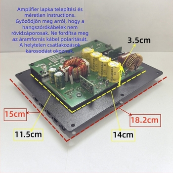 Koji KY-400D Class D autóhifi erősítő, 12V, 1000W, 4 Ω, torzítás 0,1%, érzékenység 90 dB