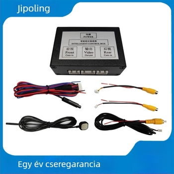 Kétirányú videóváltó vezérlődoboz előre- és hátsó kamera számára, univerzális modell, fémből, 12V, 2W, 185 g