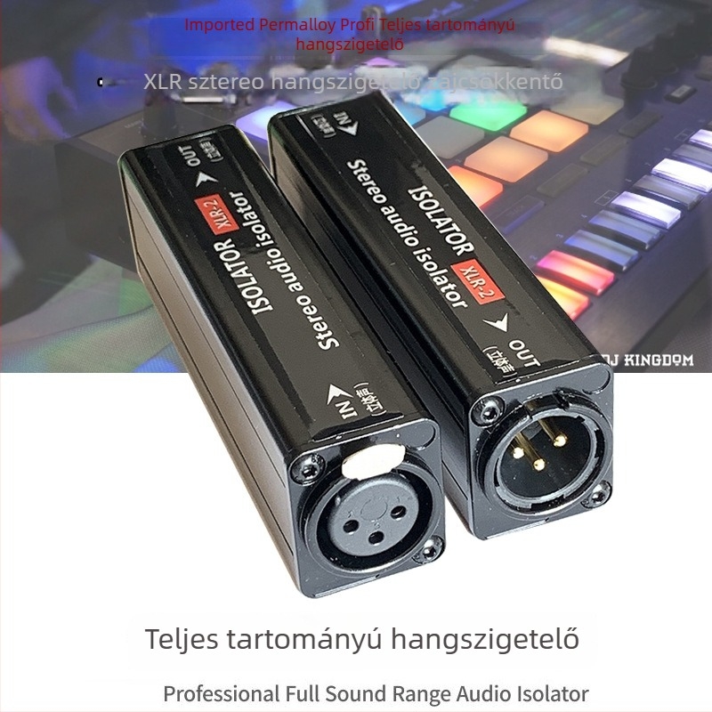 Számítógép keverő zajszigetelő és zajcsökkentő, aranyozott réz, modell XLR-2, tömeg 0,03 kg