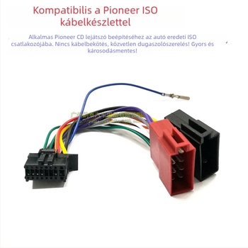 ISO Wiring Harness Pioneer CD lejátszóhoz | Modell: PIO-02; Márka: Evoresn/Yisen; Anyag: Réz; Alkalmas autók ISO-csatlakozóval; Cél: hangmoduláció Pioneer CD lejátszóhoz; Tömeg: 0.06 kg