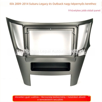 9 hüvelykes navigációs arckeret panel Subaru Legacy és Forester számára – ABS műanyag, 1 kg, YELE márka, kompatibilis Legacy és Forester.