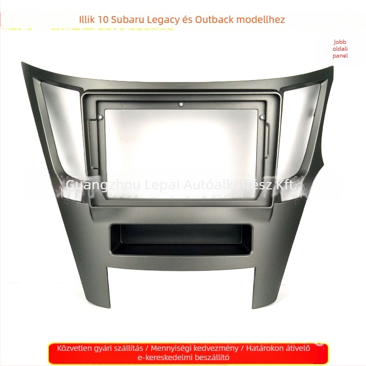 9 hüvelykes navigációs arckeret panel Subaru Legacy és Forester számára – ABS műanyag, 1 kg, YELE márka, kompatibilis Legacy és Forester.