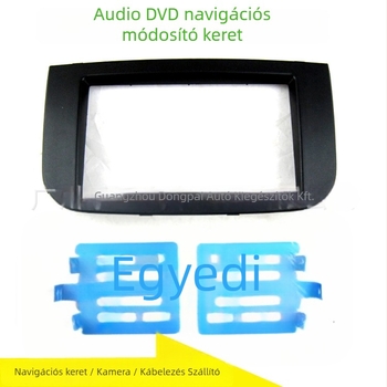 Dupla DIN autórádió fascia Mitsubishi Colt-hoz, navigációs és DVD egységekhez, univerzális rögzítő keret