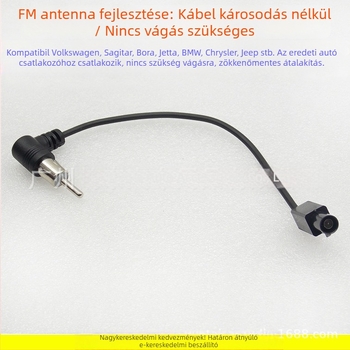 FM antenna adapter kábel VW/Skoda/BMW/Chrysler/Jeep számára – VW-FMM50, réz, hangmodifikációs kiegészítő