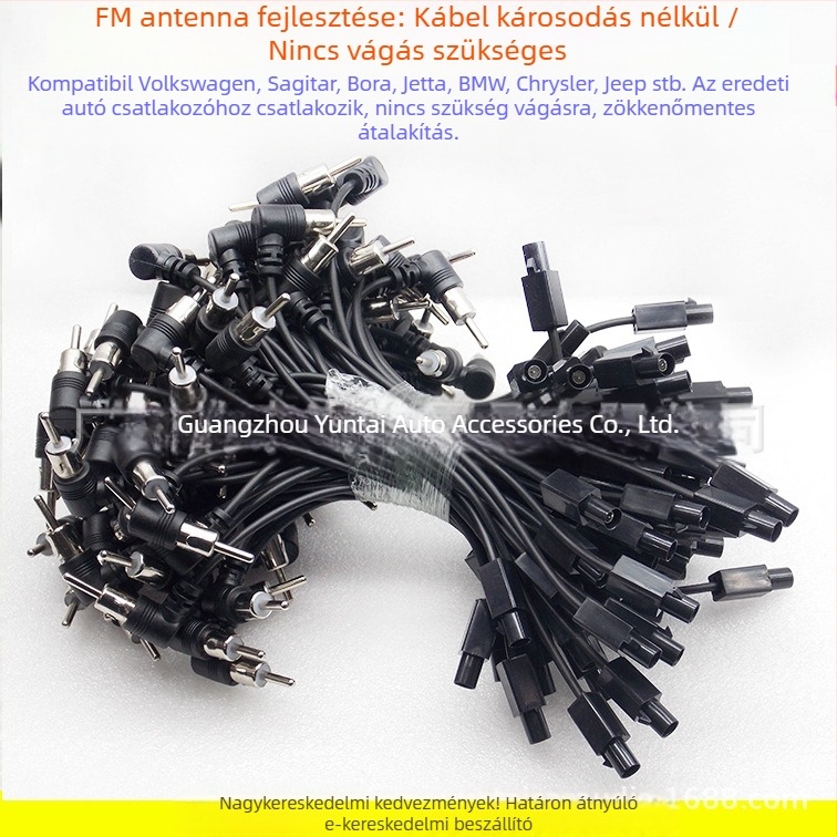 FM antenna adapter kábel VW/Skoda/BMW/Chrysler/Jeep számára – VW-FMM50, réz, hangmodifikációs kiegészítő