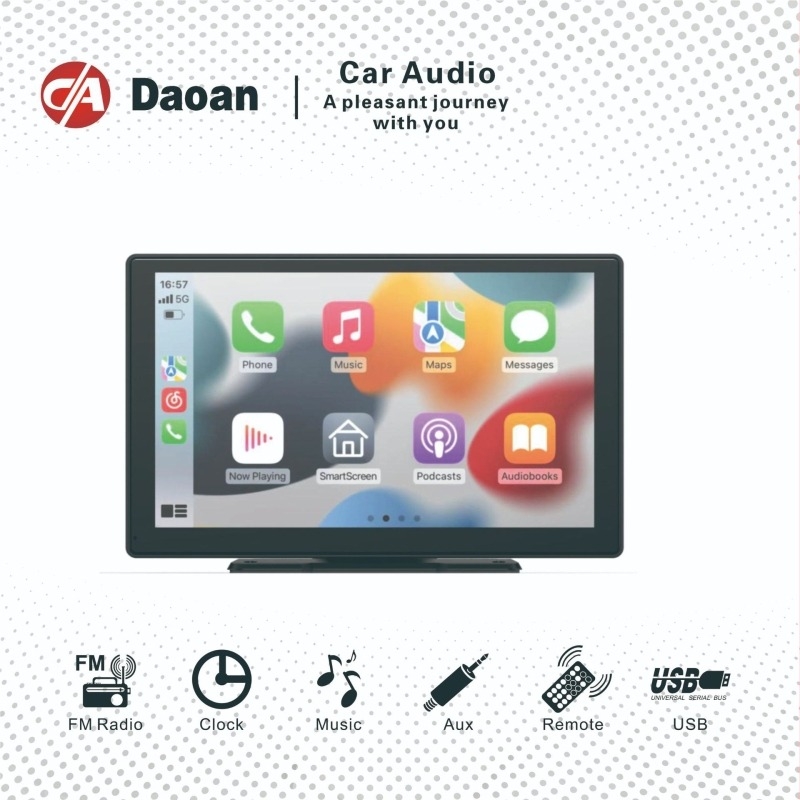 Vezeték nélküli CarPlay MP5 autós lejátszó hordozható audió-videó rendszerrel — Daoan Pa992-2.5d, 12V, 7388ic