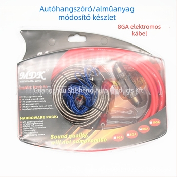 Matte autó audio tápkábel szubwoofer erősítőhöz, 8GA, biztosítással, súly 0,5 kg