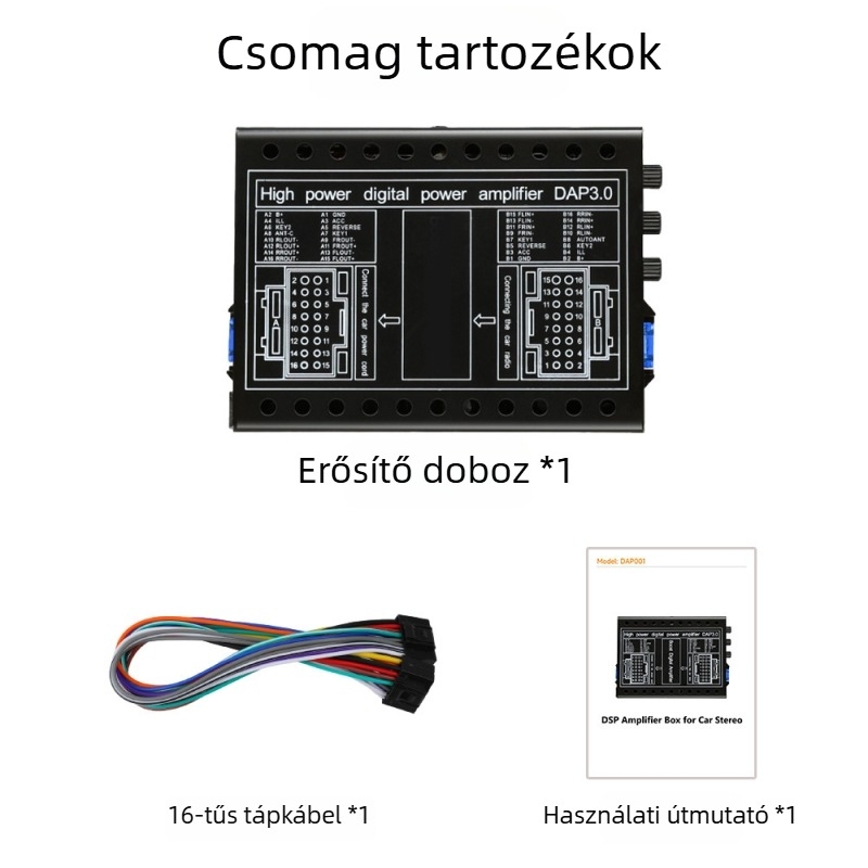 Androidos nagy képernyős navigációhoz tervezett univerzális DSP külső digitális erősítő autóhangrendszerhez