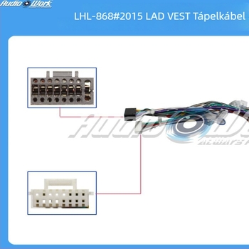 Androidos autó navigációs tápkábel 2015-ös Lada Vestahoz — műanyag + fém, 12V, nagy képernyős egységhez