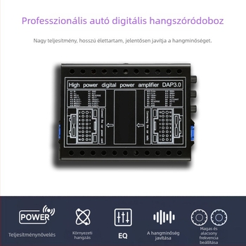 DSP autóhifi erősítő 4x60W, 12V, 92dB SNR, univerzális Android navigációhoz