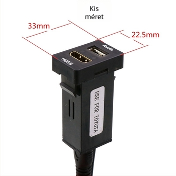 Toyota autó USB hangbemeneti és HDMI videó bemeneti adapter
