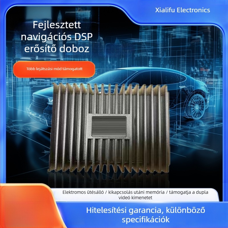 Autóba való DSP erősítő doboz karaokehoz – 12V, 4x60W, modell RY-125, ABS