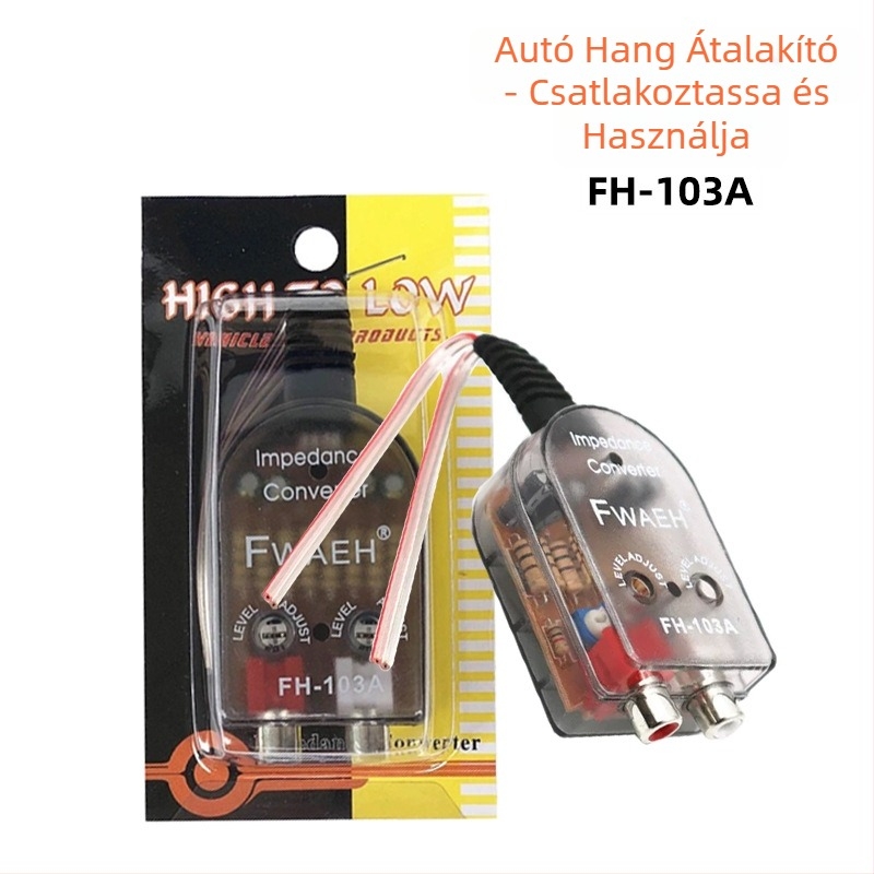 Autó audio konverter FH-103A, 12V, 50W, PVC ház, súly 0,05 kg