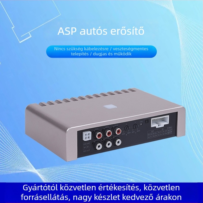12V-os autó DSP-erősítő, 4-csatornás magas teljesítményű Hi‑Fi hangzás, 6 alacsony szintű kimenetek