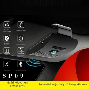 SP09 Bluetooth Hands-Free autóhoz napellenzővel, V5.0 automatikus bekapcsolás és kikapcsolás