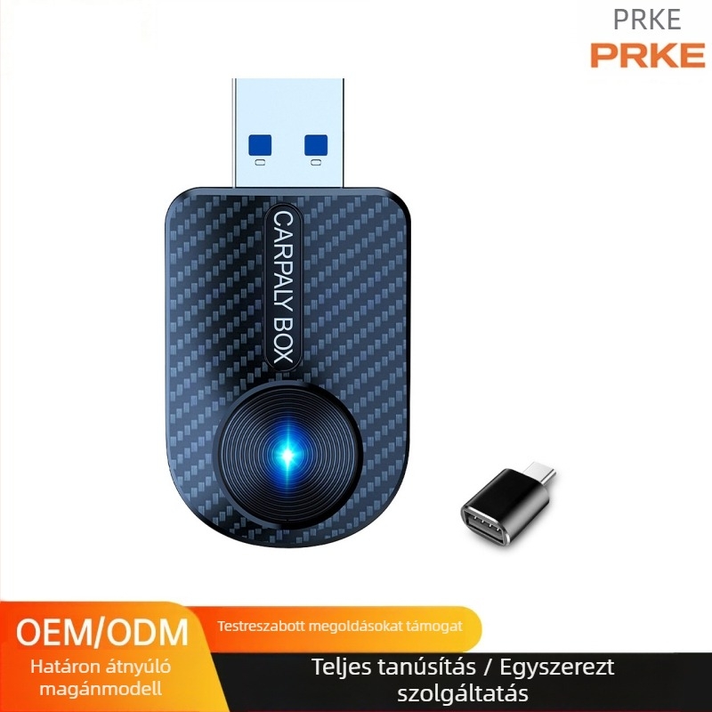 2-in-1 vezeték nélküli CarPlay doboz autókhoz, Android tükröző képernyő, Perrico K10, 30 g