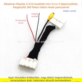 MA-22 Mazda CX-5 visszaforduló kamera adapter kábel, réz, súly 0,1 kg